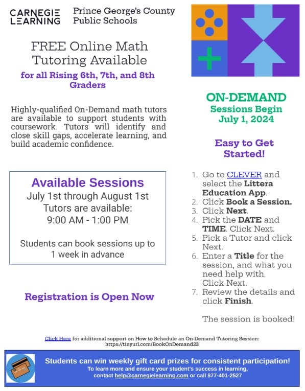 PGCPS Middle School Summer 2024 Virtual Tutoring flyer.jpg