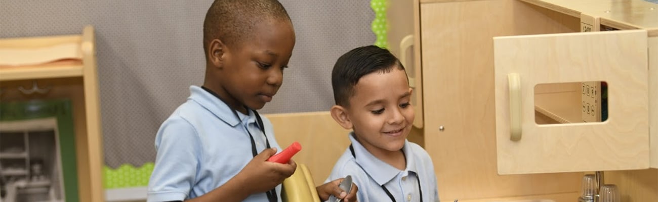 PreK boys playing